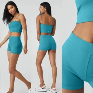 ALO Yoga Goddess Ribbed High-Waist Hot Short