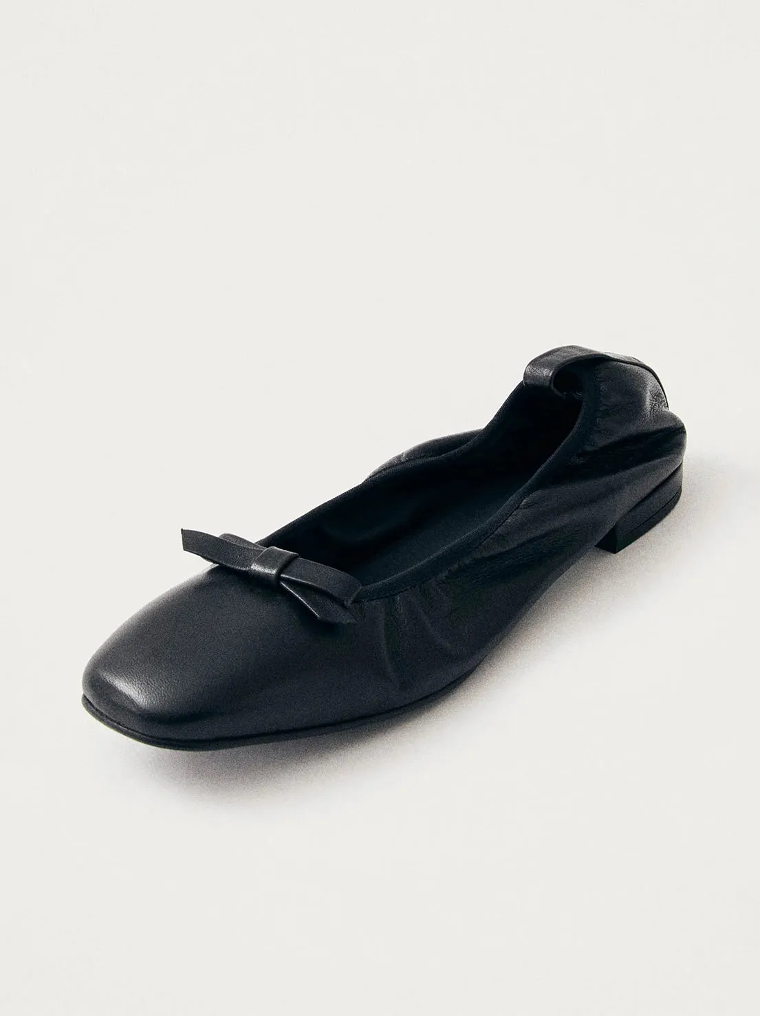 Alohas - Freya Ballet Flat - Black Leather