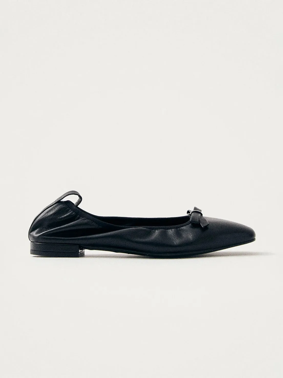 Alohas - Freya Ballet Flat - Black Leather