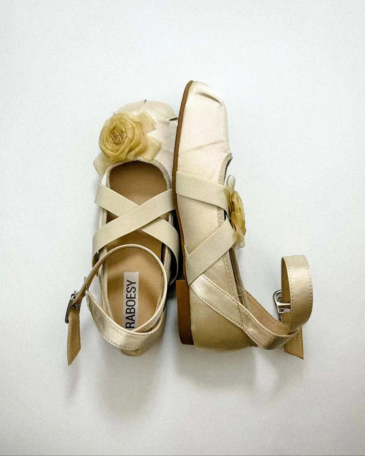 Asymmetrical Flower Ballet Flats