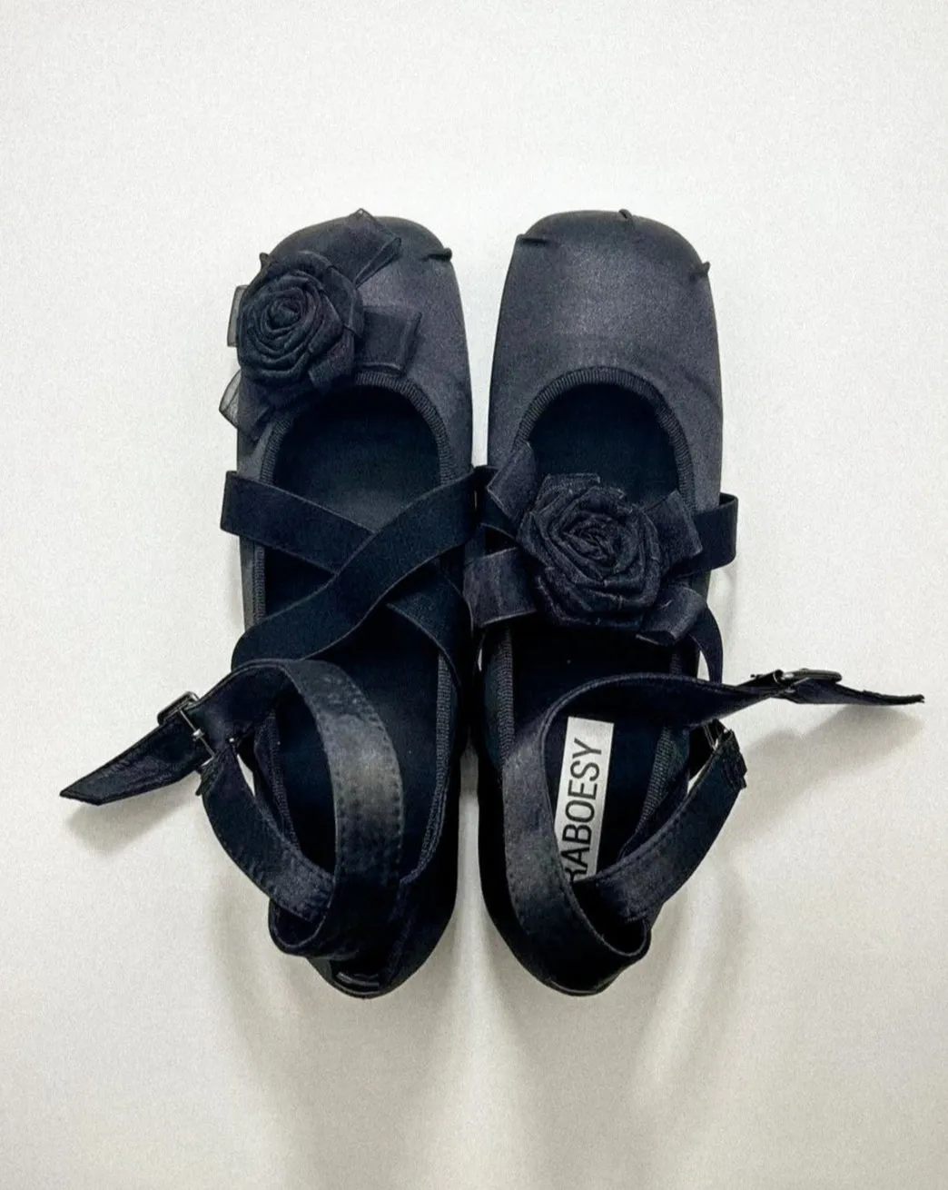 Asymmetrical Flower Ballet Flats