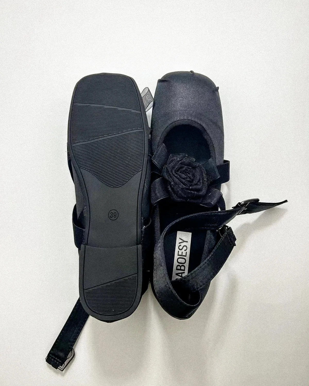 Asymmetrical Flower Ballet Flats