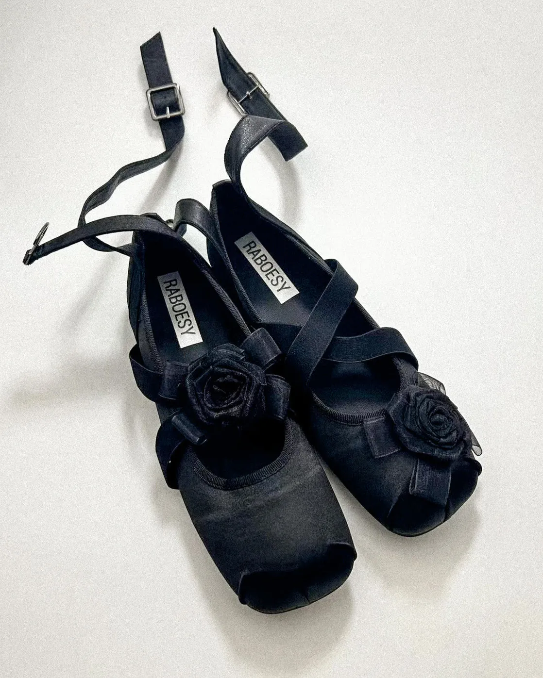 Asymmetrical Flower Ballet Flats