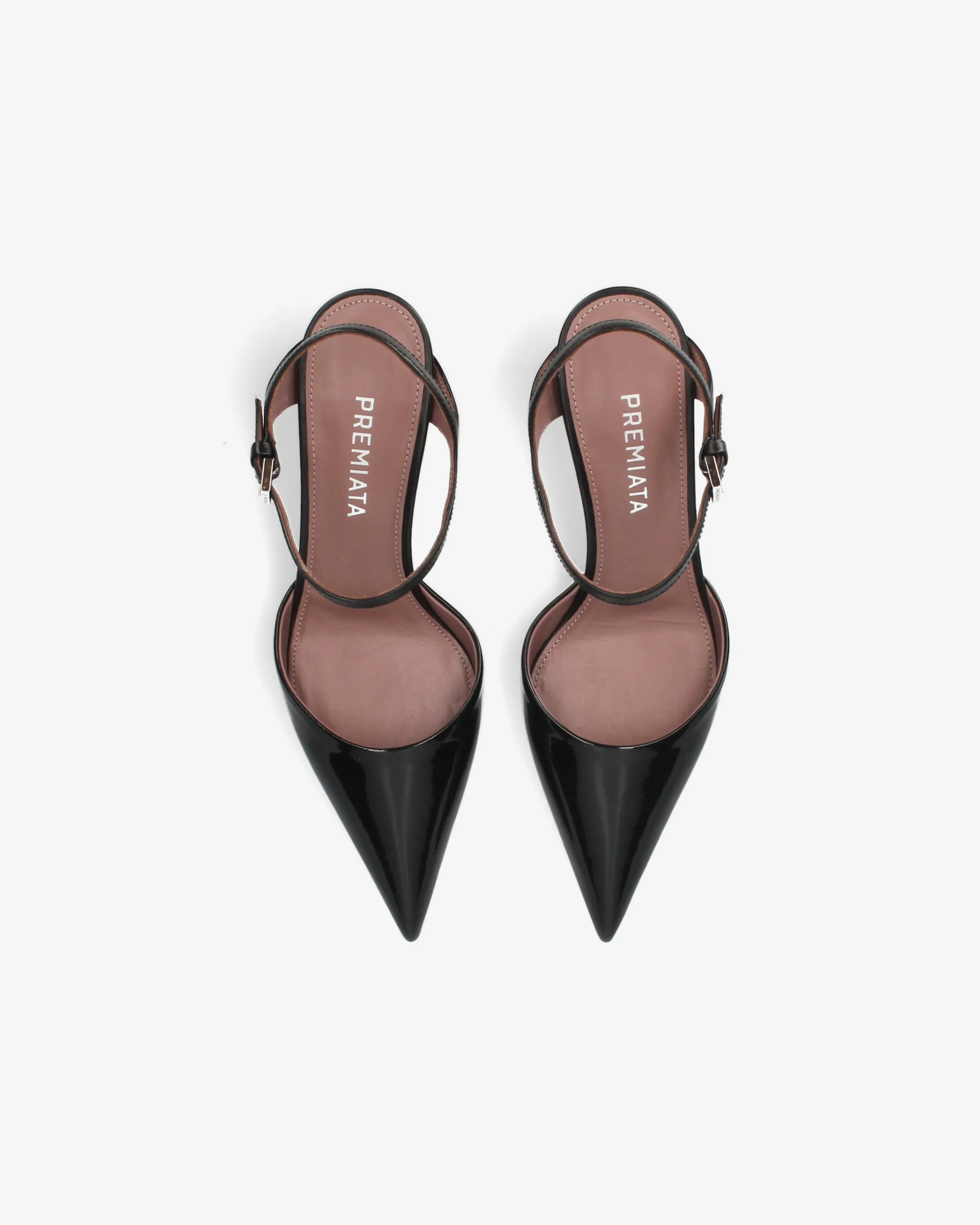 Black Patent Leather and Black Calf Mules