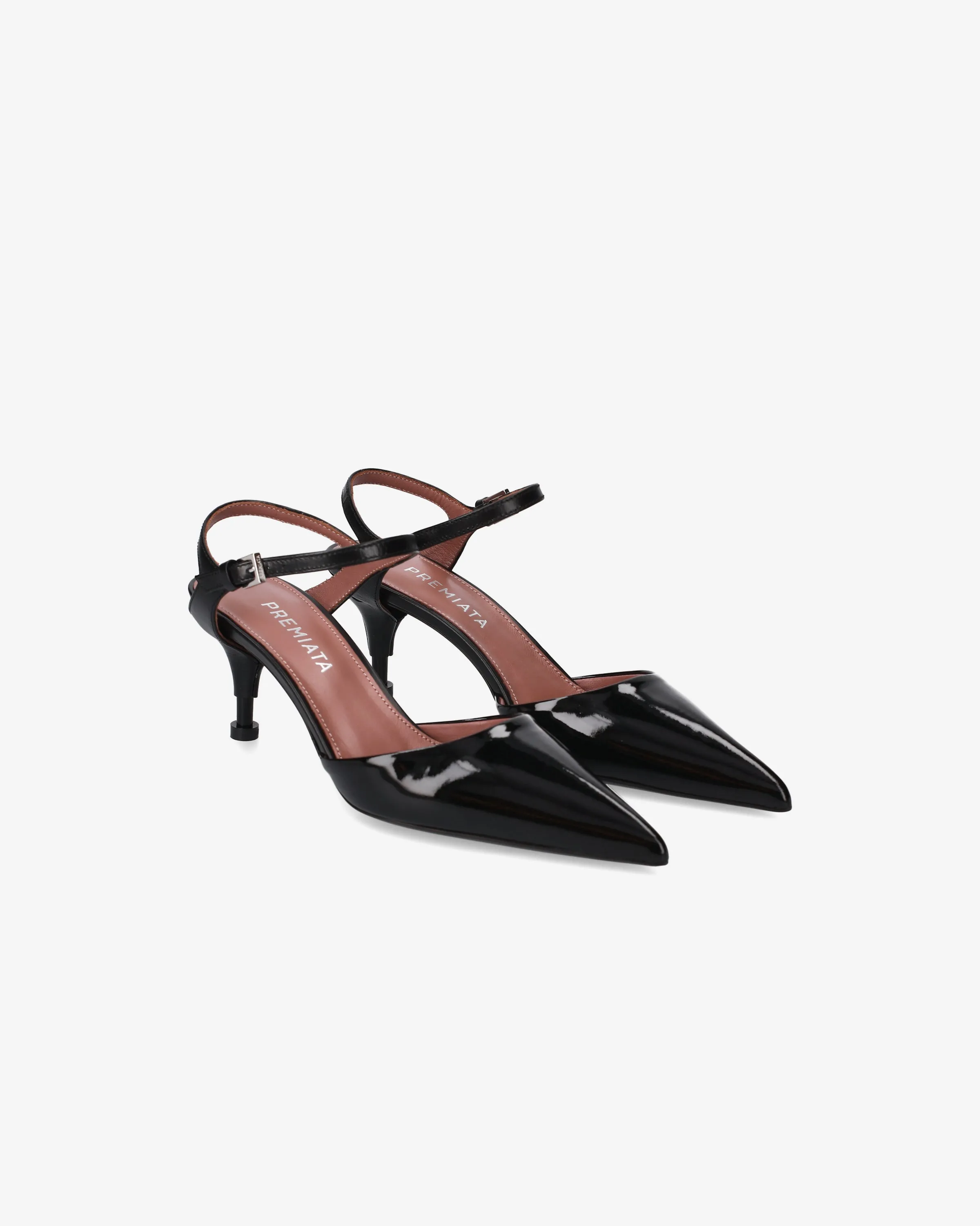 Black Patent Leather and Black Calf Mules