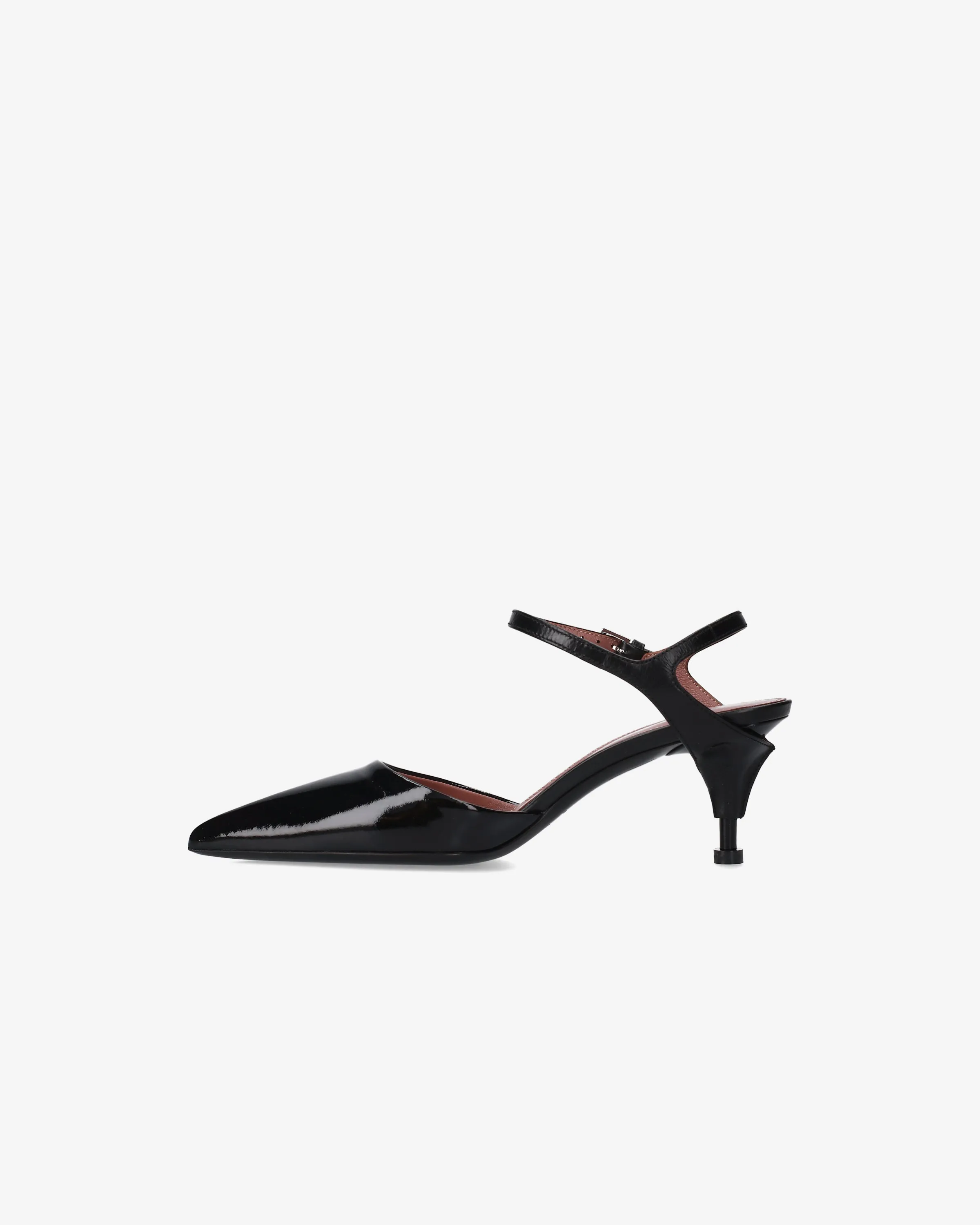 Black Patent Leather and Black Calf Mules
