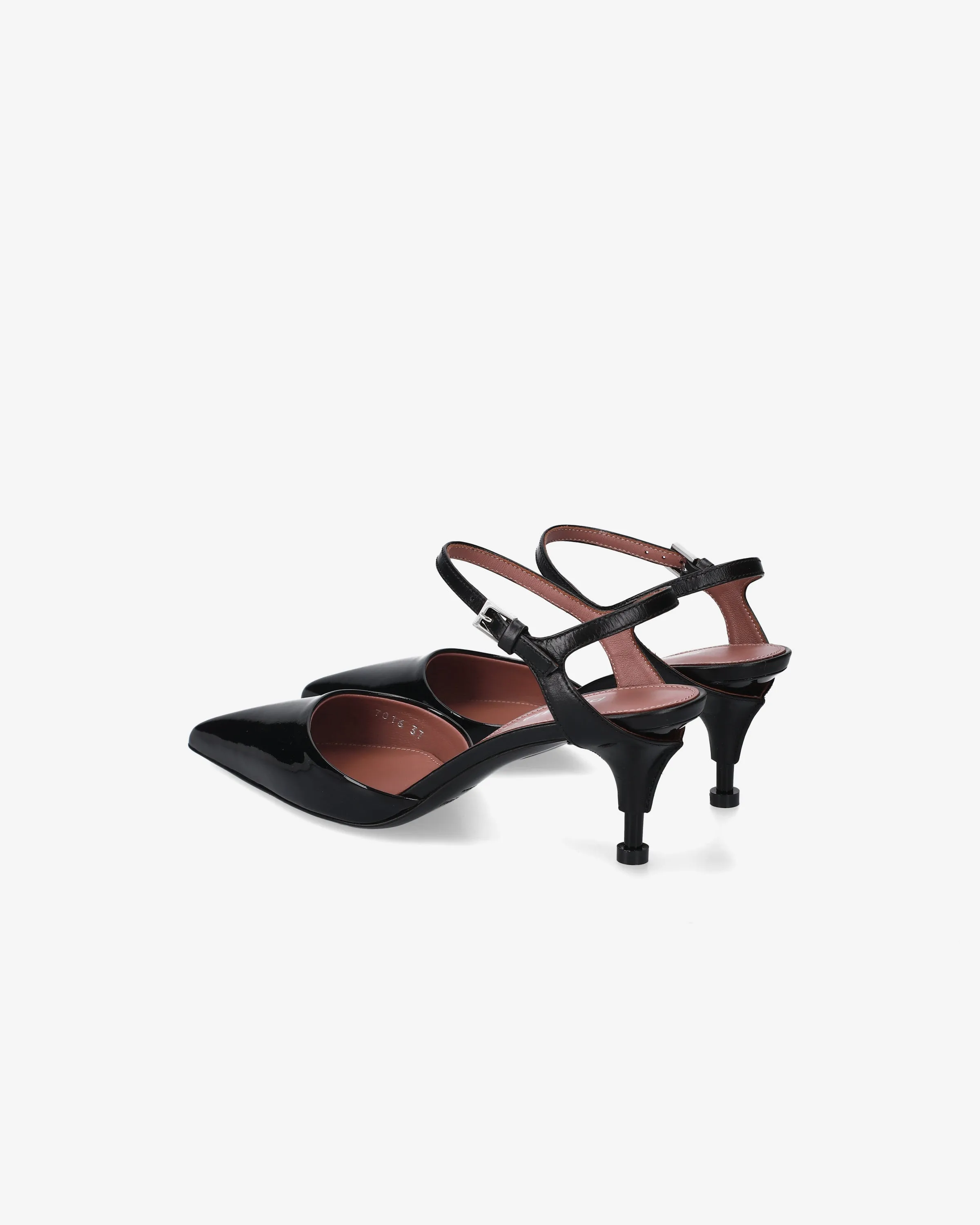 Black Patent Leather and Black Calf Mules