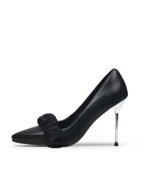 Bridesmaid Leather Stilettos - Black