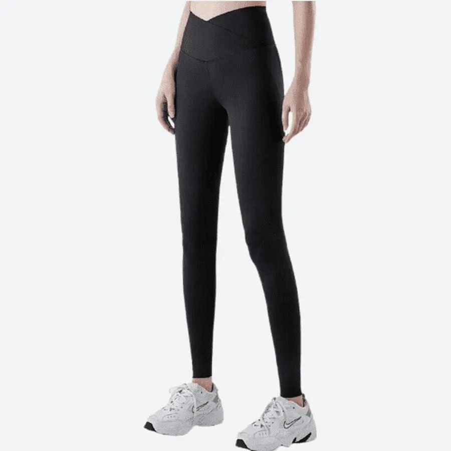 Comfortable High-Waist Solid Color Leggings