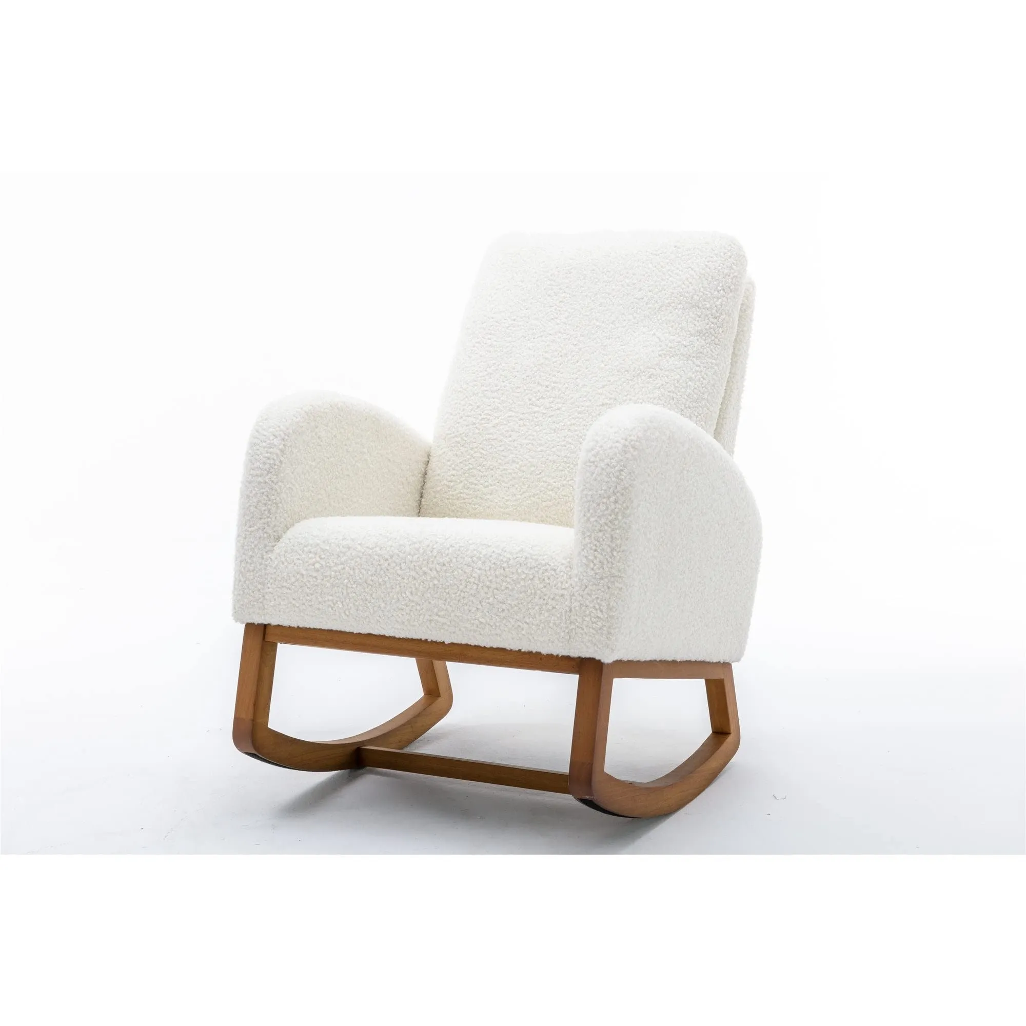 Comfortable Living Room Rocking Chair Solid Wood Nursery Lounge with