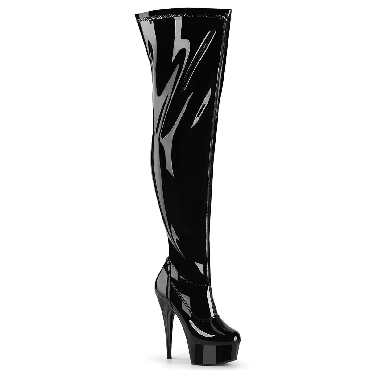 DELIGHT-3000WCF  Black Stretch Patent/Black