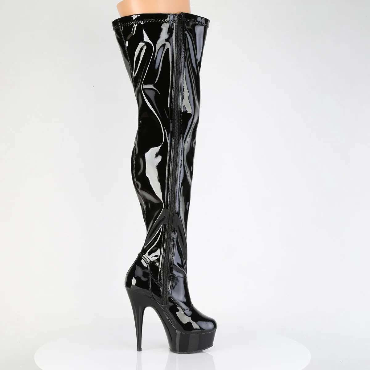 DELIGHT-3000WCF  Black Stretch Patent/Black
