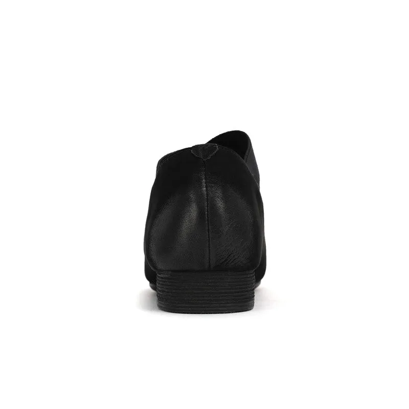 Demi Black Square toe Ballet Flats