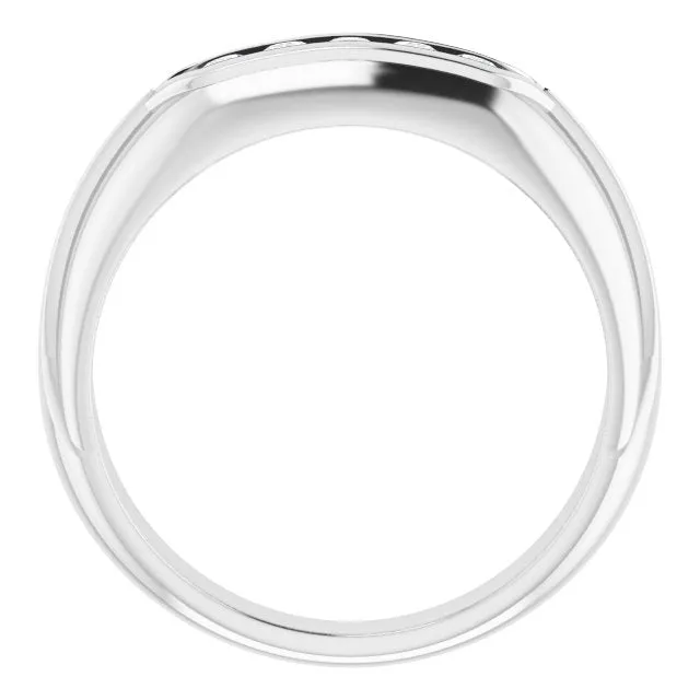Dome Five Stone Channel Set Round Diamond Men's Ring