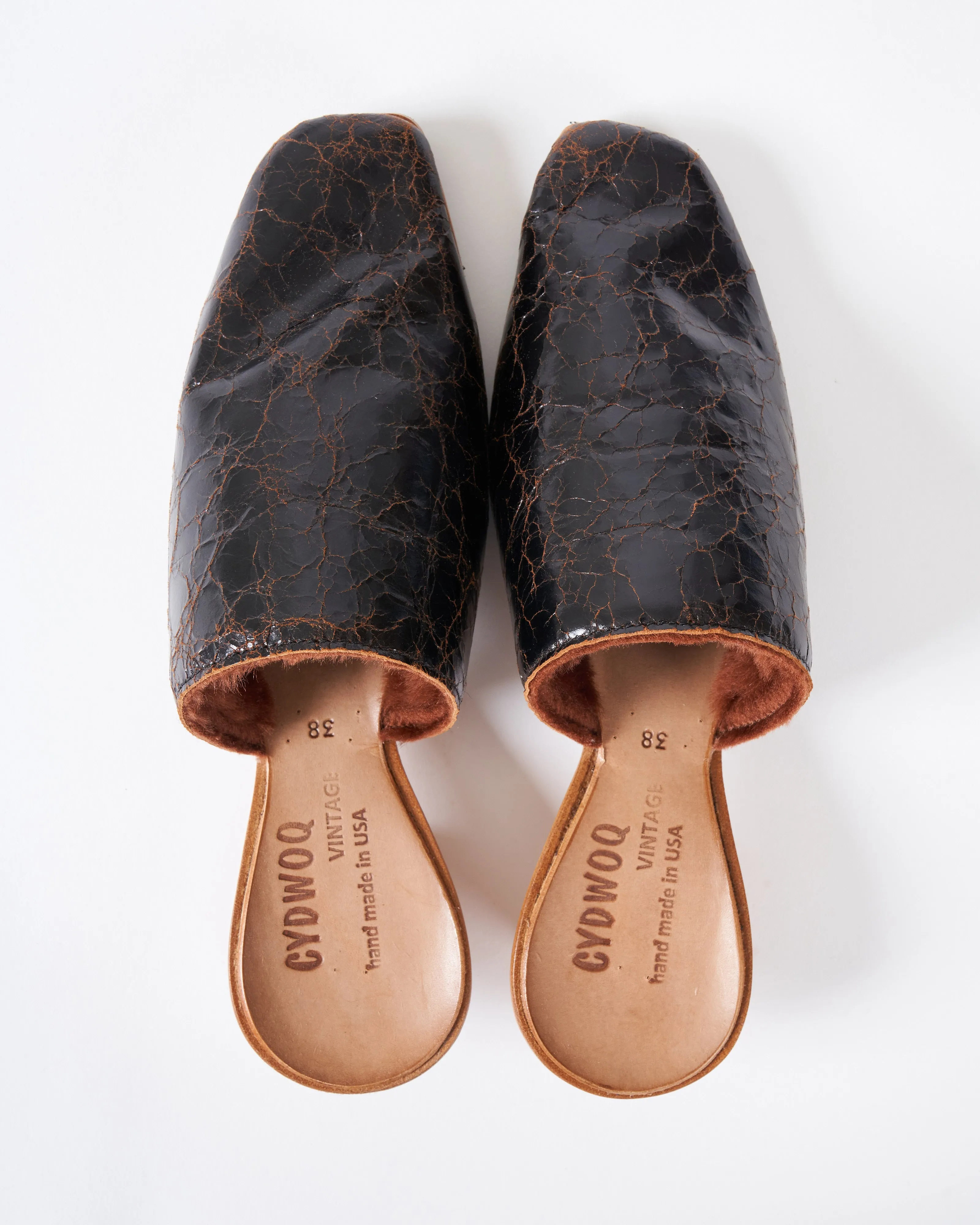 east shearling lined mule - tan/brown