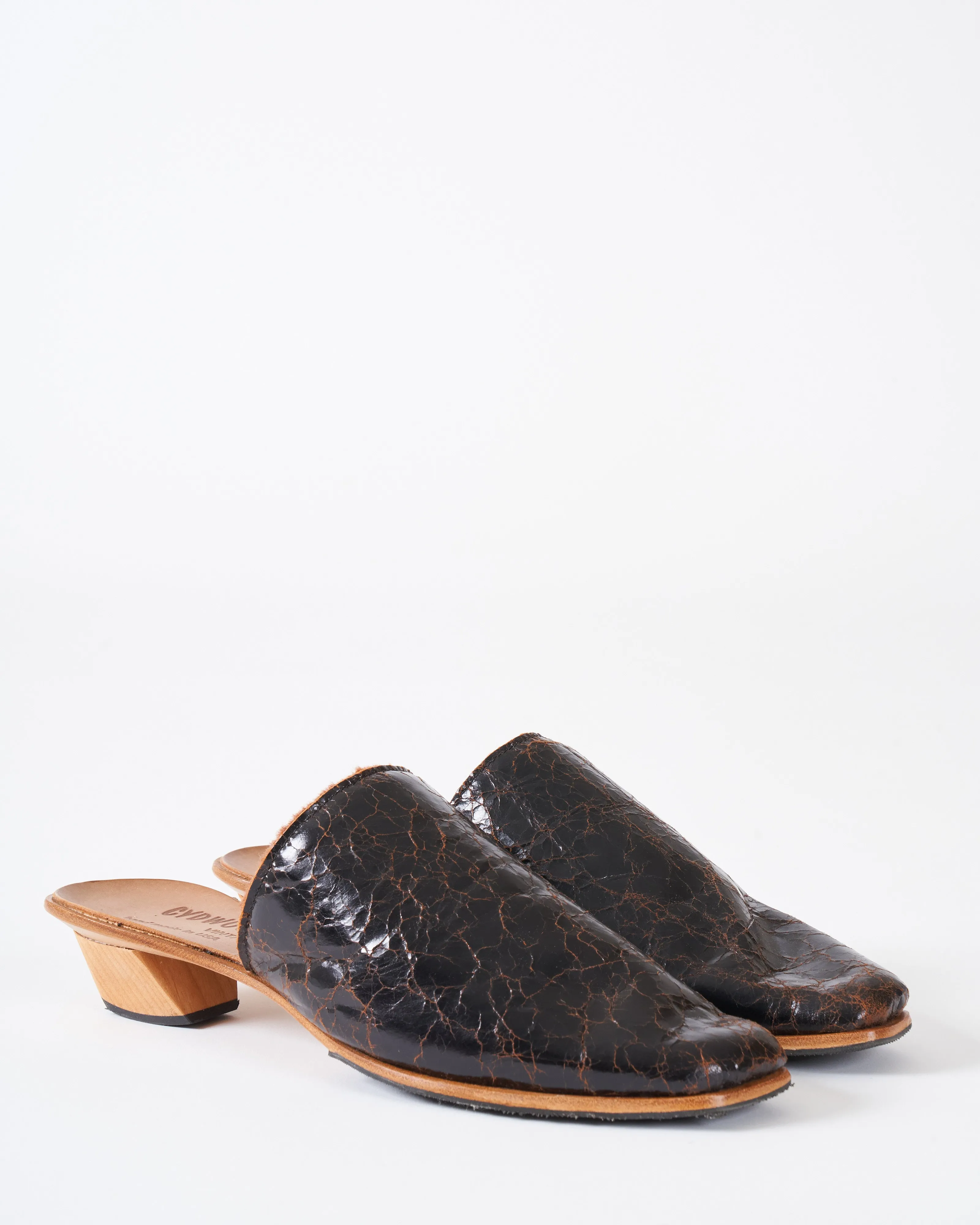 east shearling lined mule - tan/brown