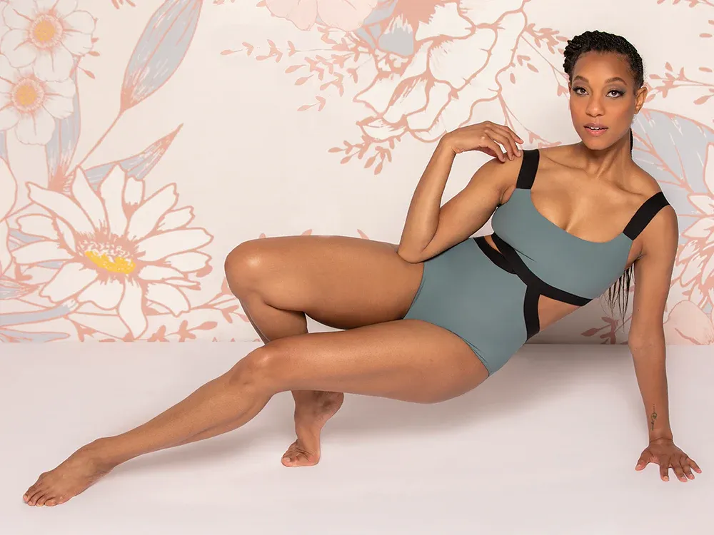 Elevé Dancewear | Vanessa Leotard | Blue Agave