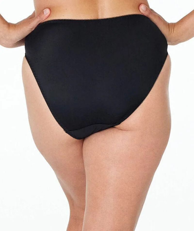 Fayreform Coral High Cut Brief - Black