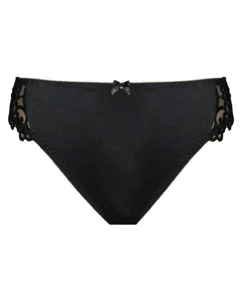 Fayreform Coral High Cut Brief - Black