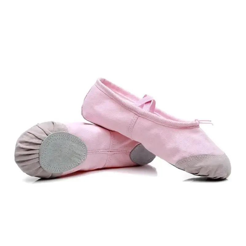 Graceful Steps: Girls' Canvas Ballet Dance Slippers