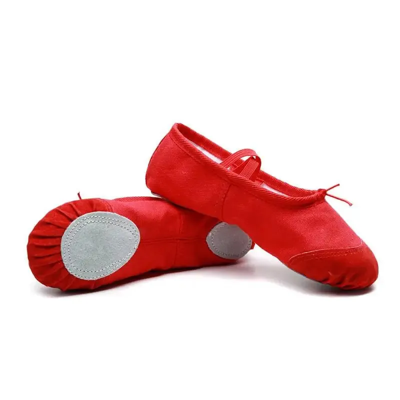 Graceful Steps: Girls' Canvas Ballet Dance Slippers