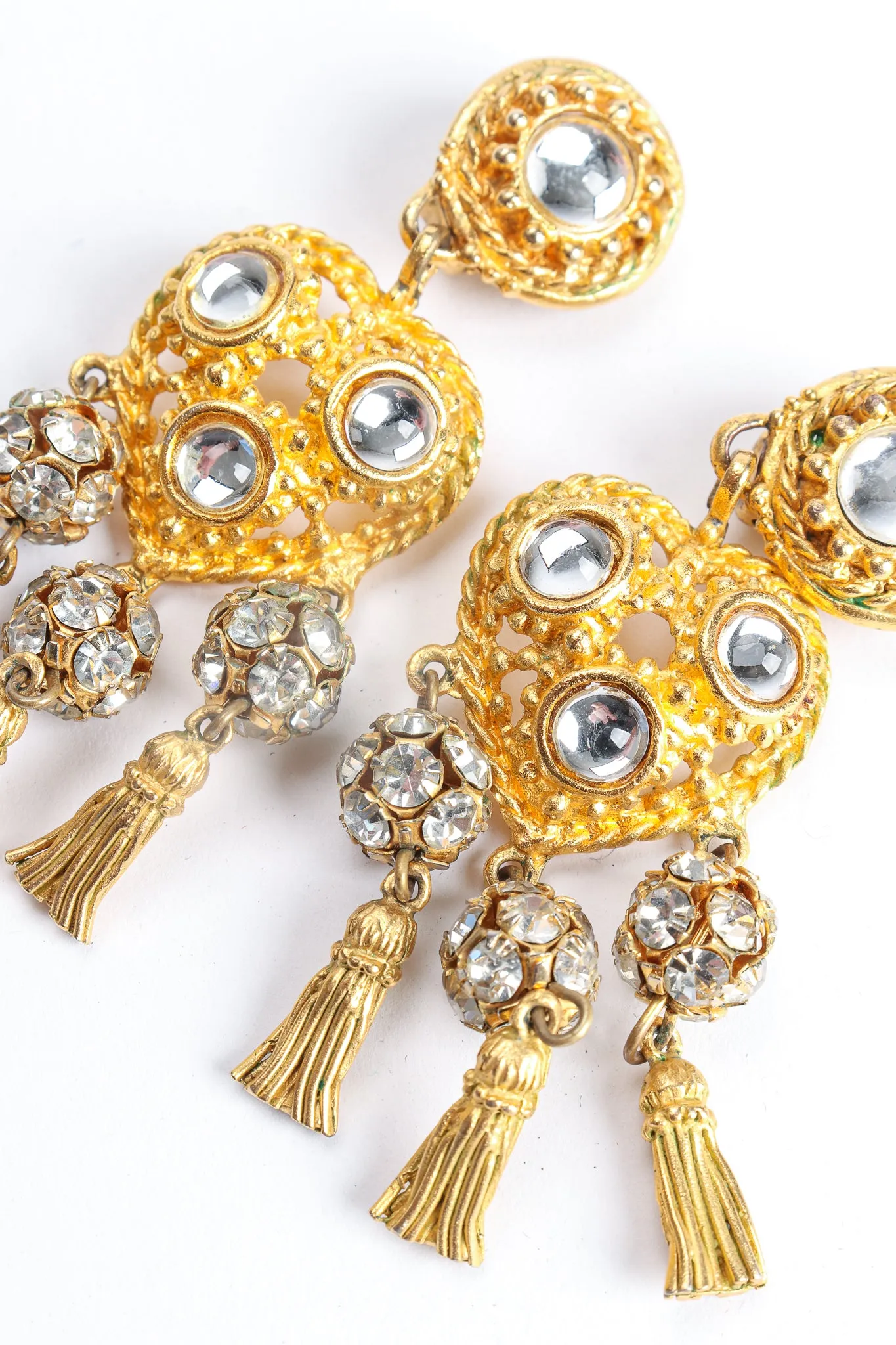 Heart Tassel Drop Earrings
