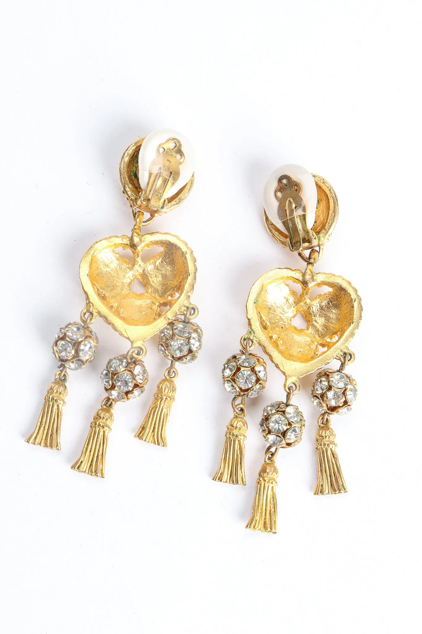 Heart Tassel Drop Earrings