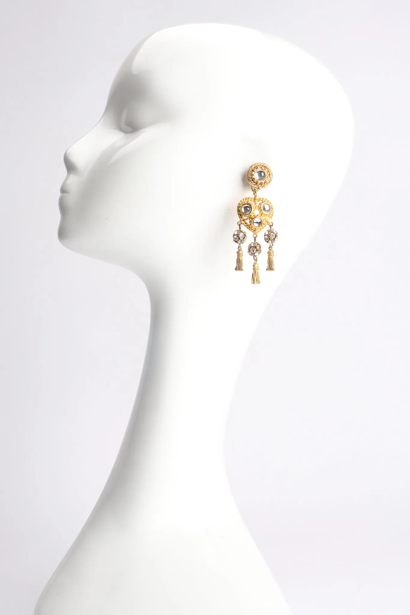 Heart Tassel Drop Earrings