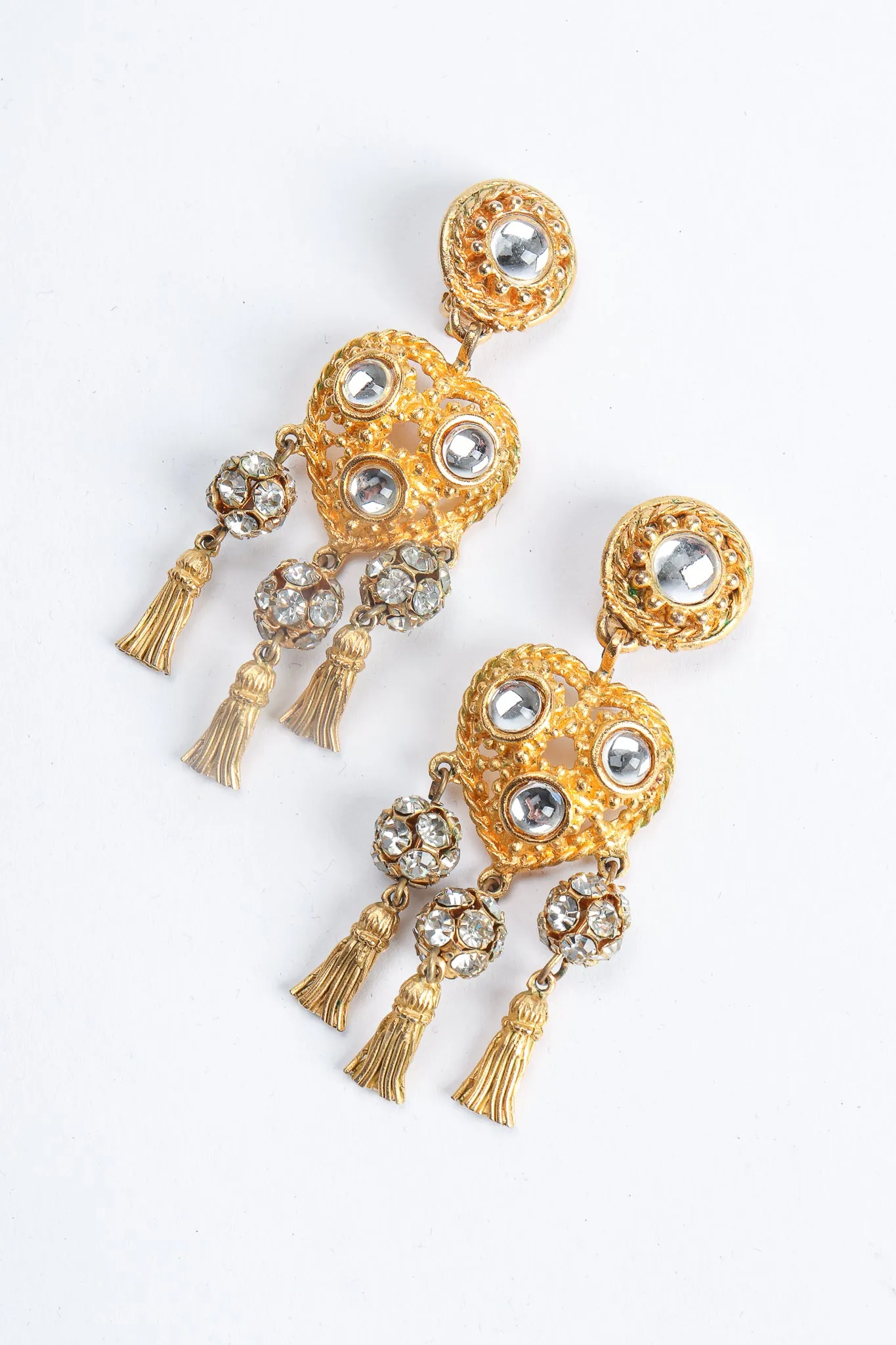 Heart Tassel Drop Earrings