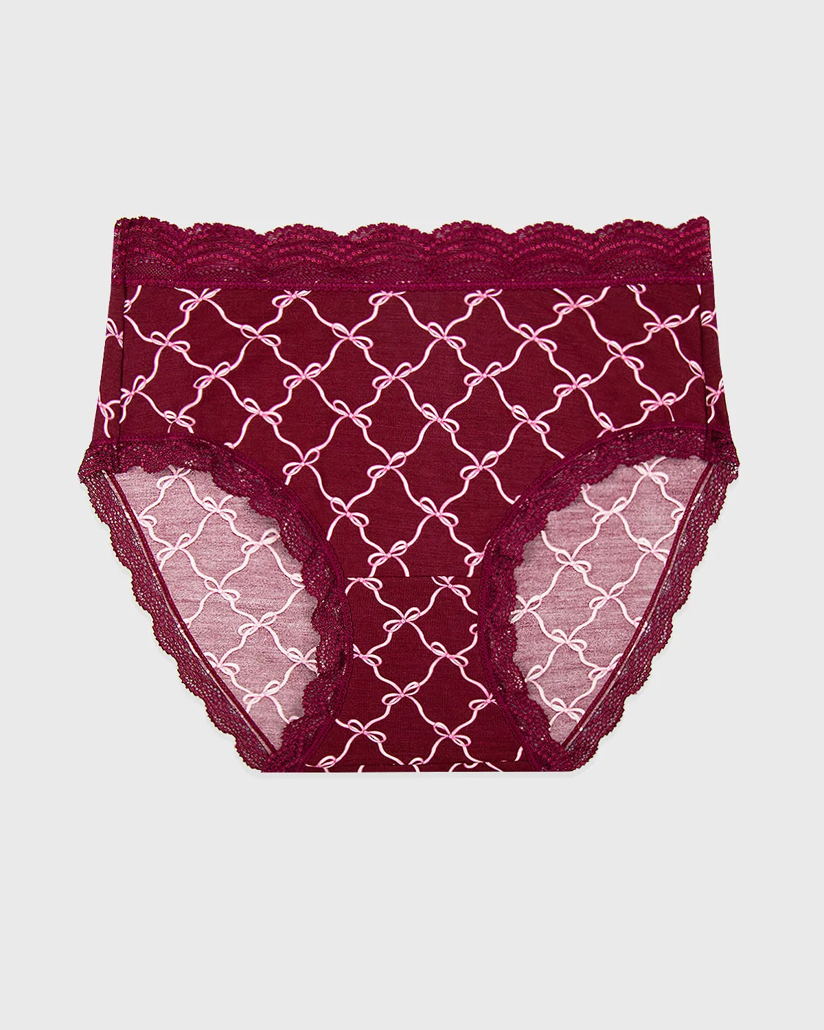 High Rise Knicker - Rouge Bow
