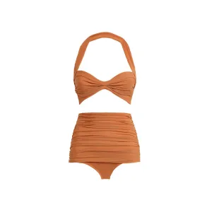 High Waist Halter Bikini Set