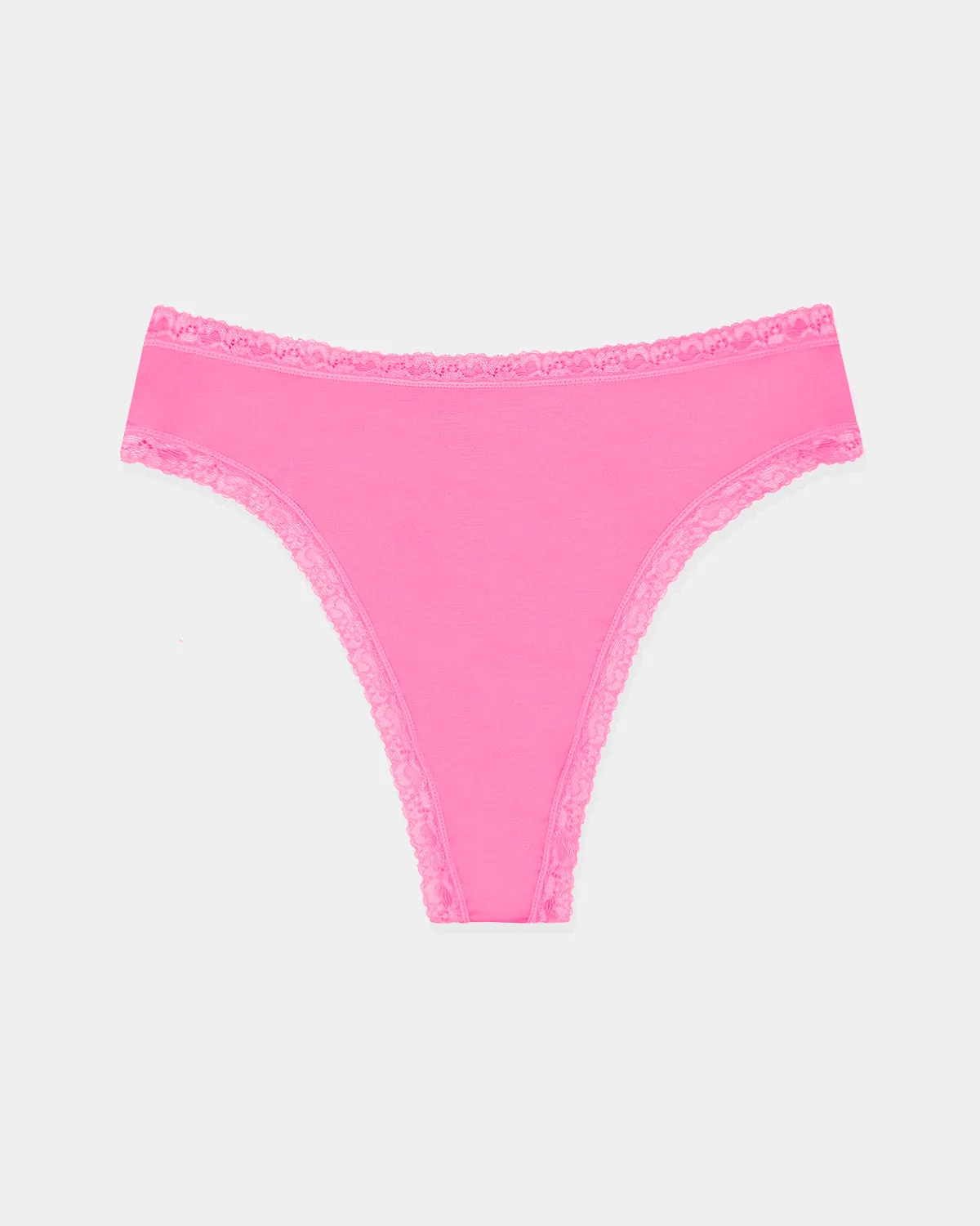 High Waisted Thong - Hot Pink