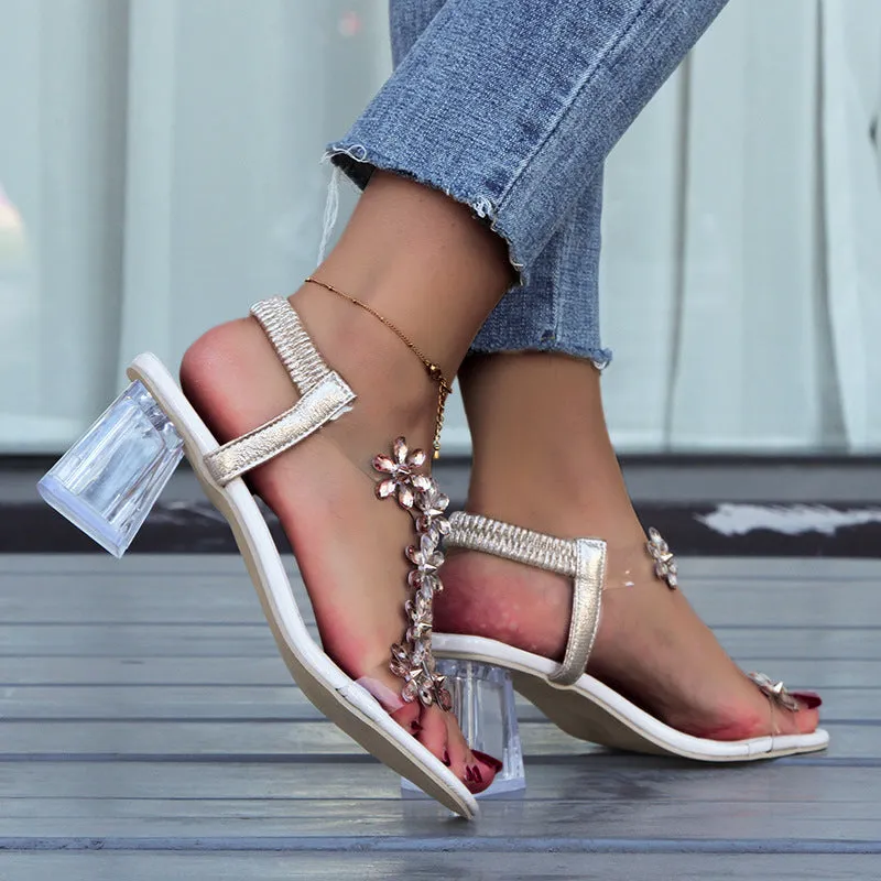 Izzy - Floral Rhinestone Stiletto