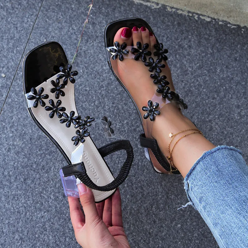 Izzy - Floral Rhinestone Stiletto