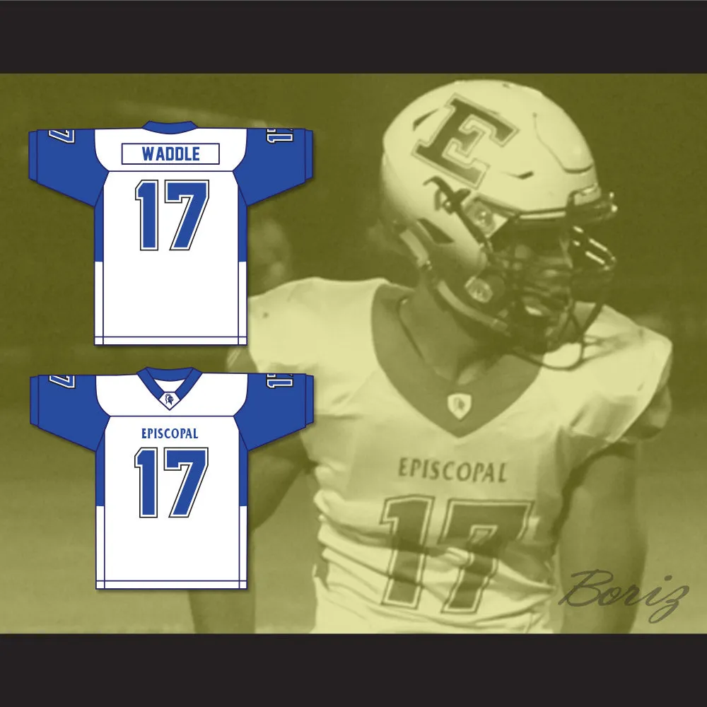 Jaylen Waddle 17 Episcopal High School Knights White Football Jersey 2