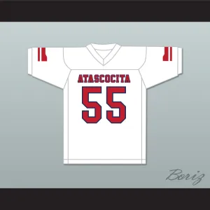 Kenyon Green 55 Atascocita High School Eagles White Football Jersey 2