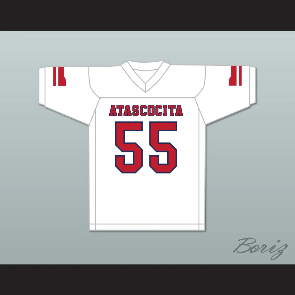 Kenyon Green 55 Atascocita High School Eagles White Football Jersey 2