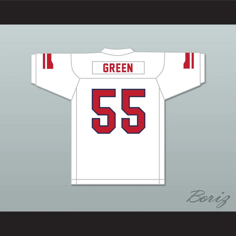 Kenyon Green 55 Atascocita High School Eagles White Football Jersey 2