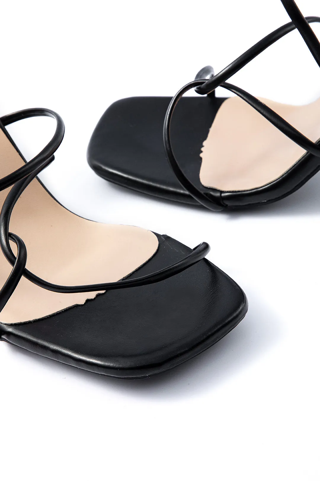 Kiera - Open Toe Strapless Woman's High Heels