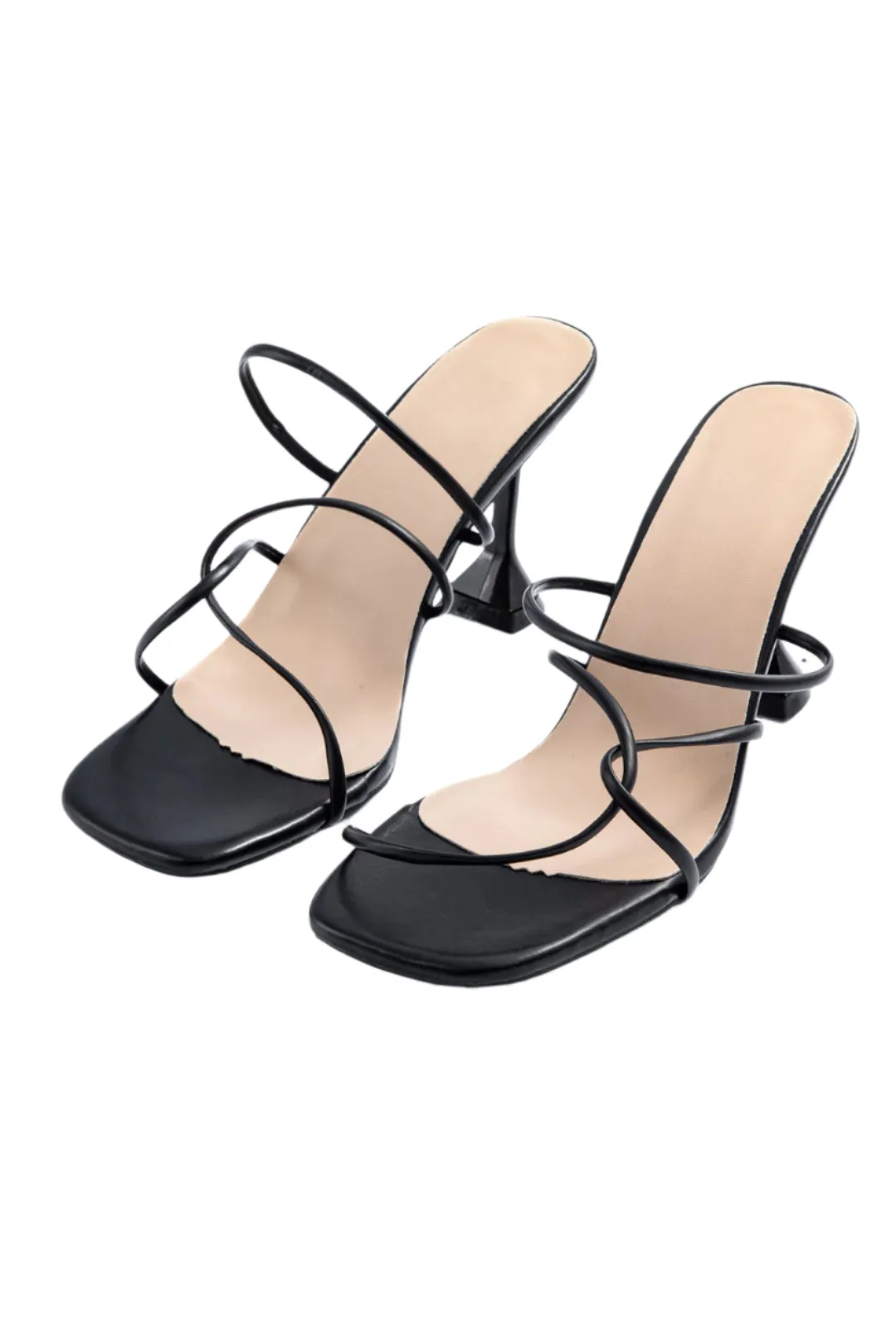 Kiera - Open Toe Strapless Woman's High Heels