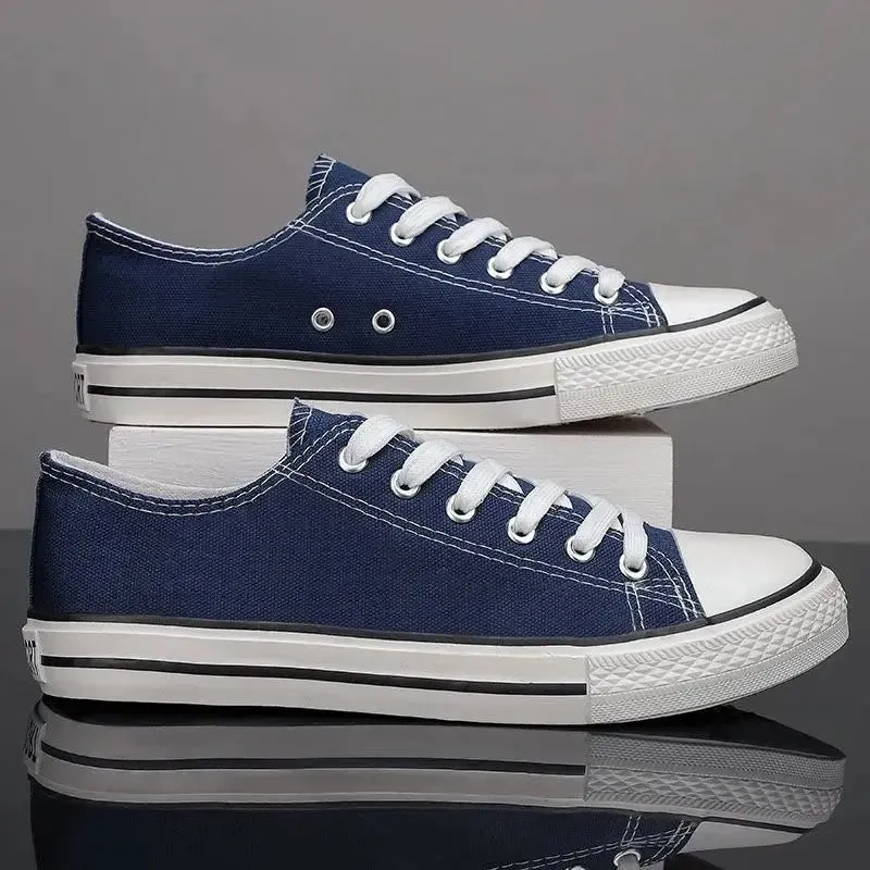 Lace Up Round Toe Canvas Sneakers