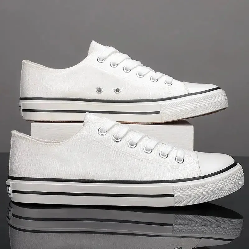 Lace Up Round Toe Canvas Sneakers