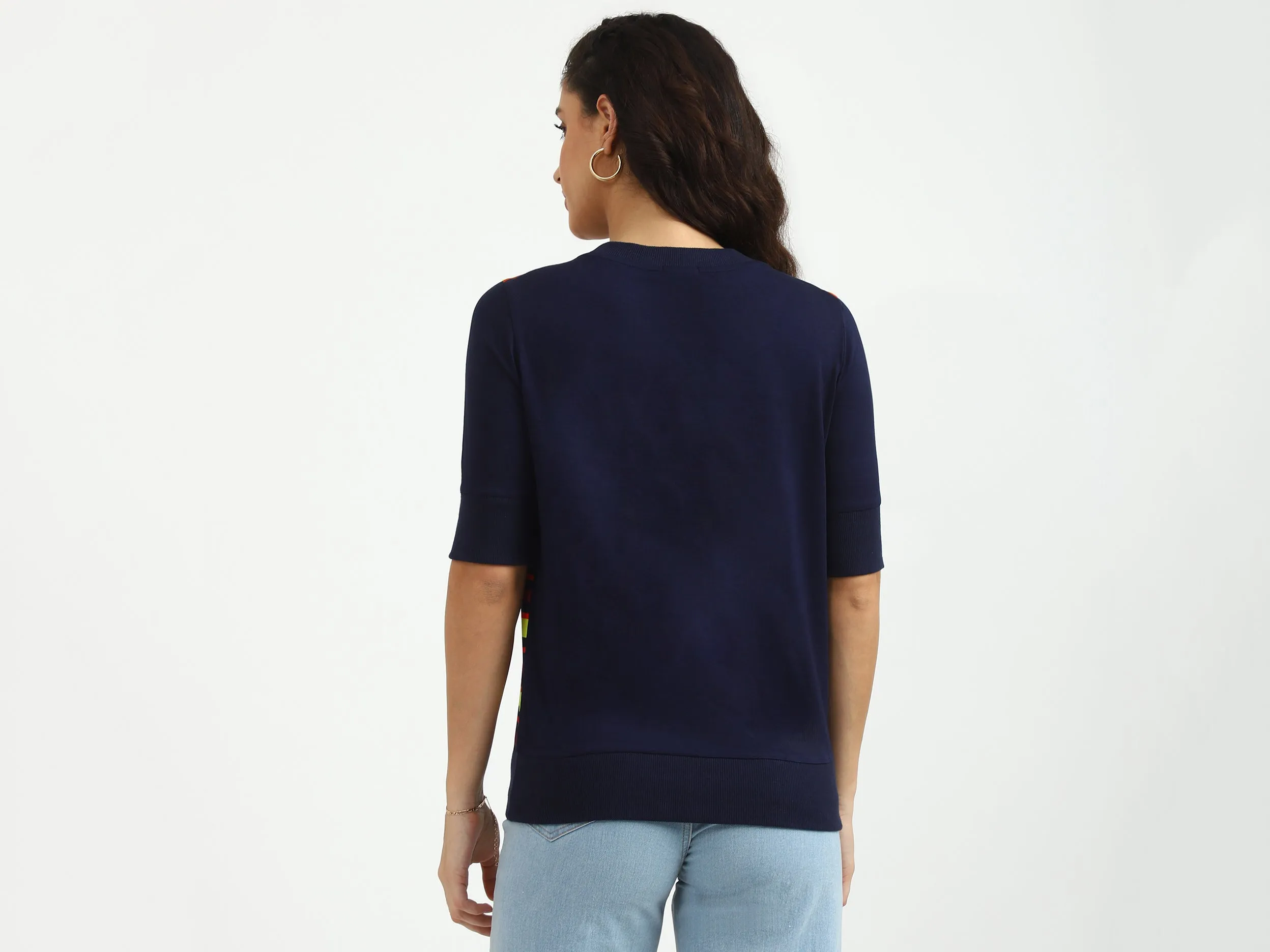 Ladies Round Neck Printed T-Shirt
