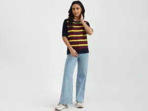 Ladies Round Neck Printed T-Shirt