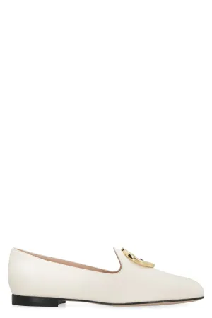 Leather ballet flats