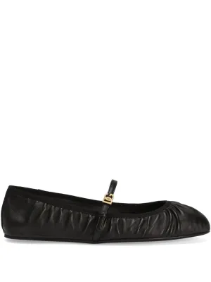 Leather ballet flats