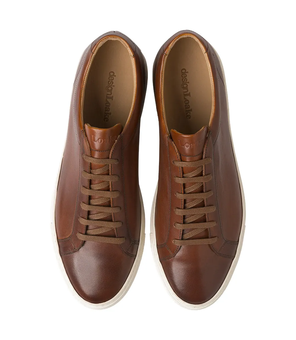 Loake Sprint Trainers - Hand Painted Chestnut Calf