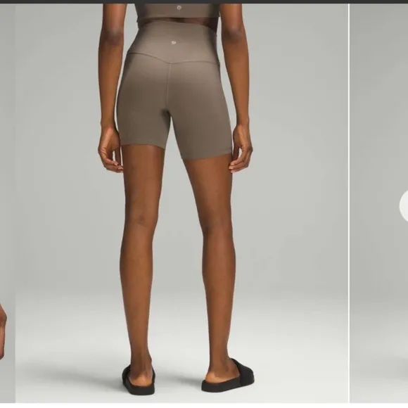 Lululemon Align High Rise High Waist Bike Short 6&quot; Nomad Beige size 2