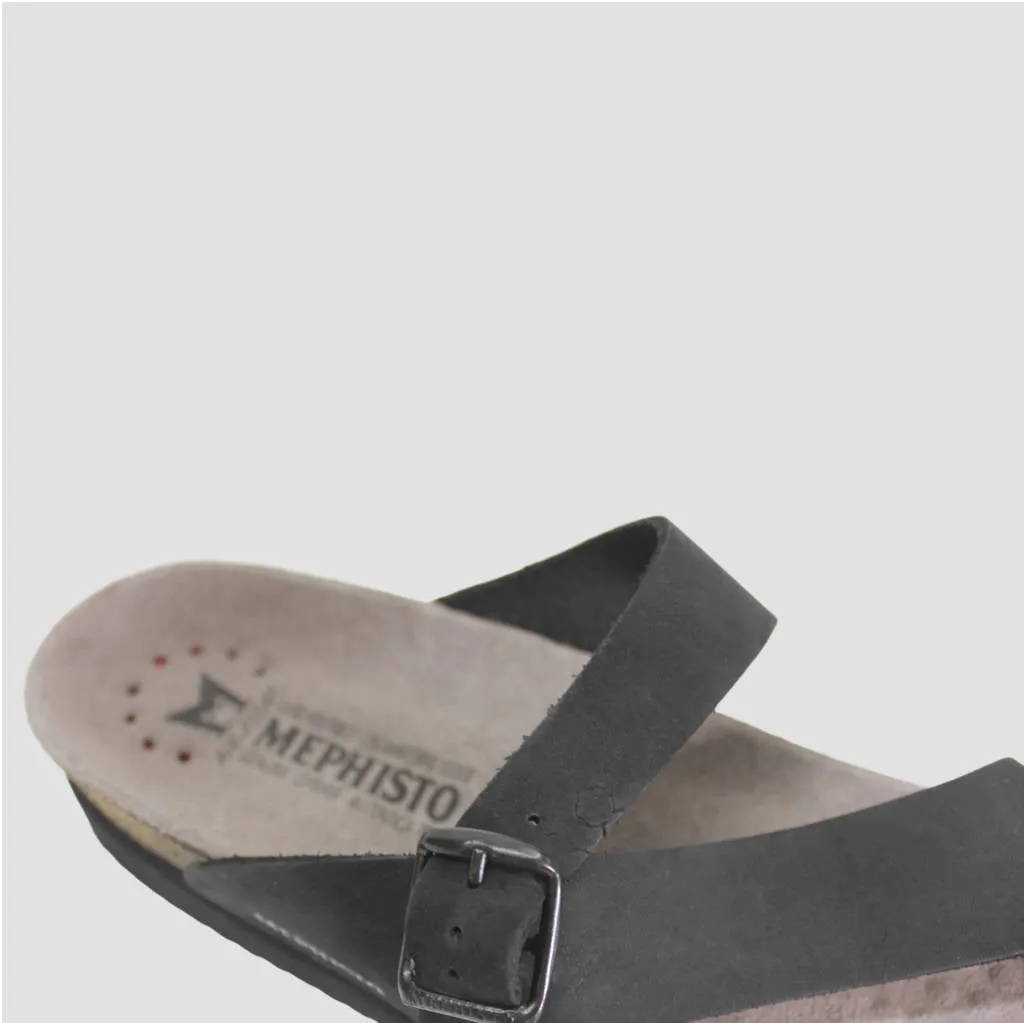 Mephisto Helen Black Womens Strapped Sandals Leather - UK 7.5