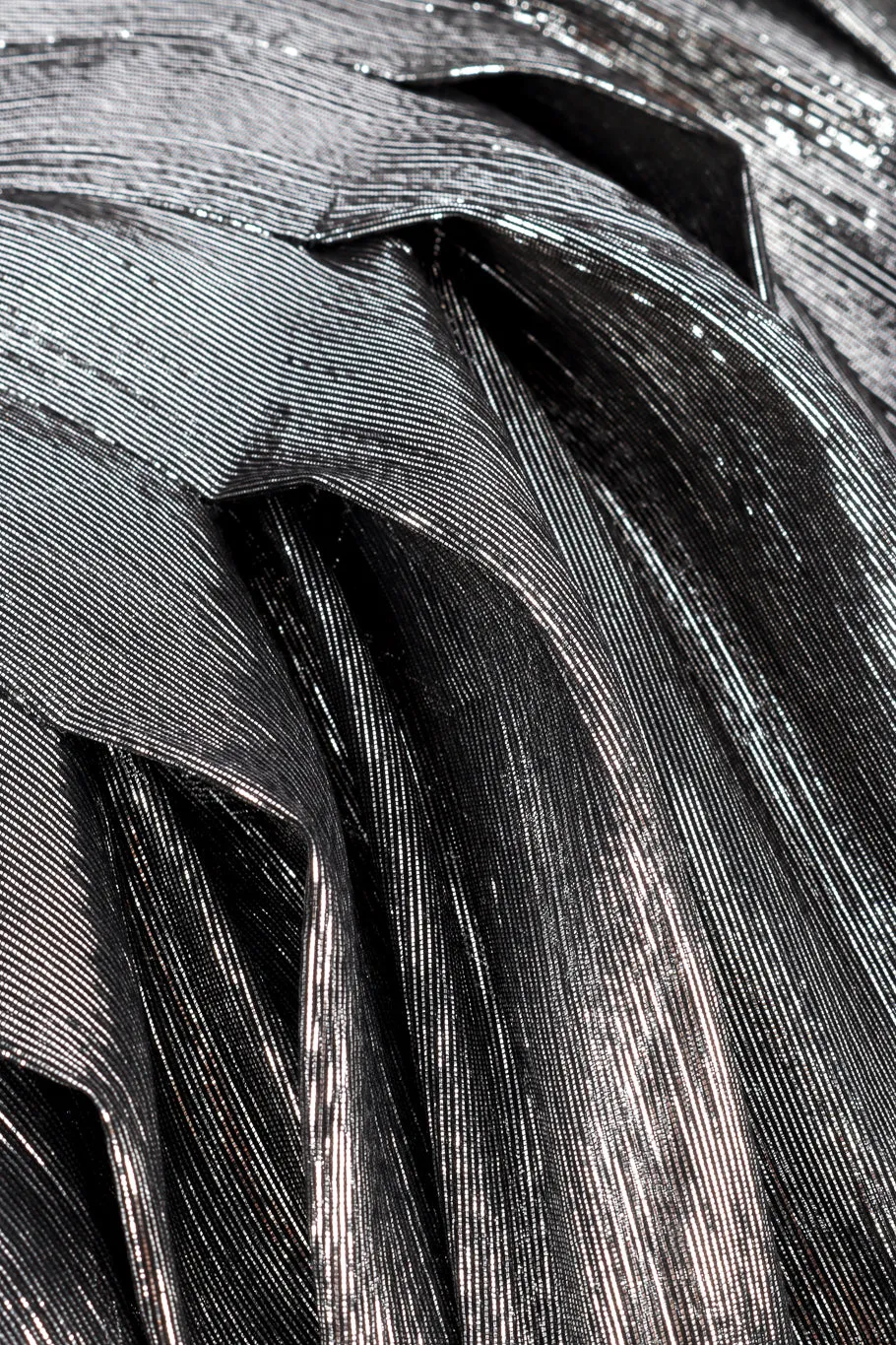Metallic High Collar Dress